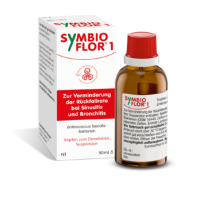 Symbioflor 1 N1 1 x 50 ml - Produktabbildung von vorne mit Flasche - PZN 00996086