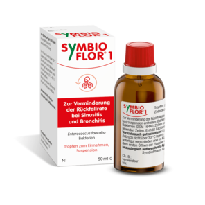 Symbioflor-1-Fläschchen und Karton